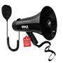 Pyle - PMP36RBIN , Home and Office , Megaphones - Bullhorns , Sound and Recording , Megaphones - Bullhorns , Lightweight and Portable Hand-Grip Type Megaphone - USB/BT/MIC/TALK, 260s Record, 30Watt, Automatic Siren (Black)